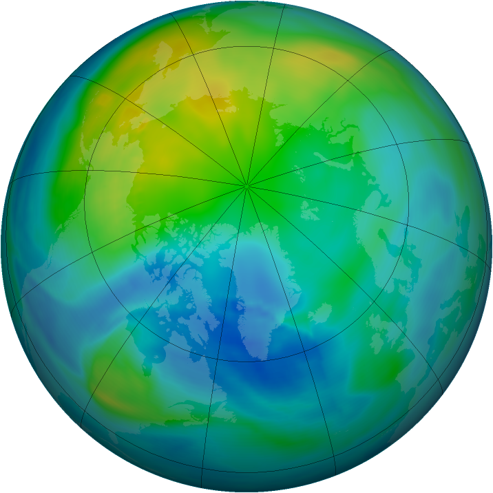 Arctic ozone map for 23 October 2006